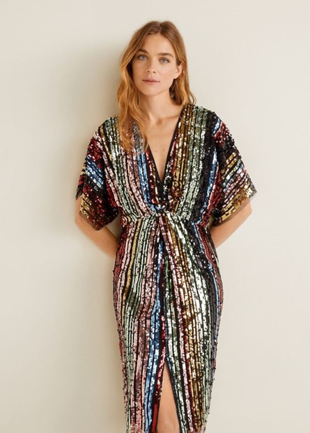 robe sequins arc-en-ciel