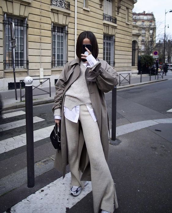 pantalon maille fendu