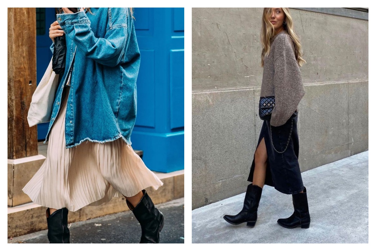boots western avec jupe