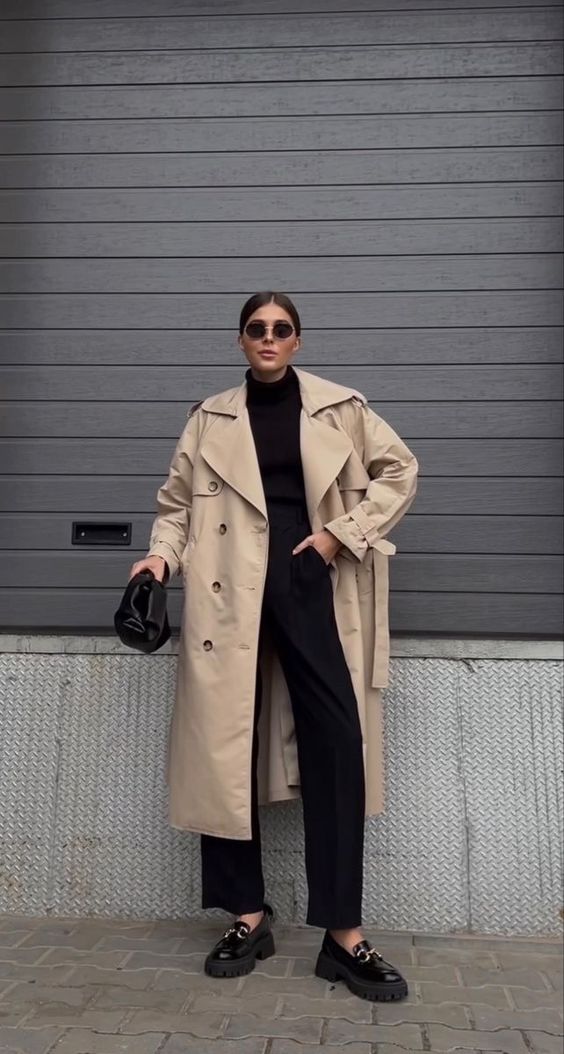 look androgyne avec trench
