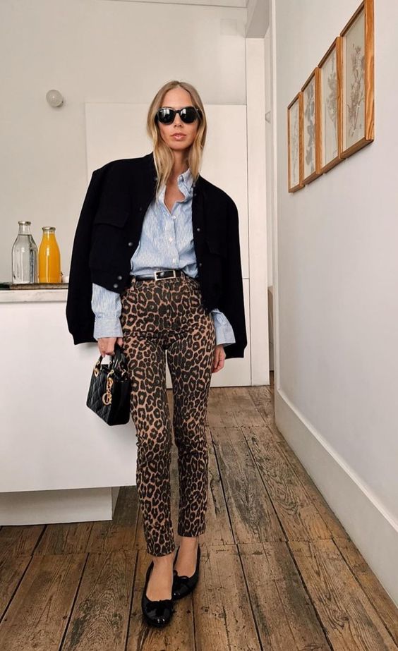 pantalon léopard femme