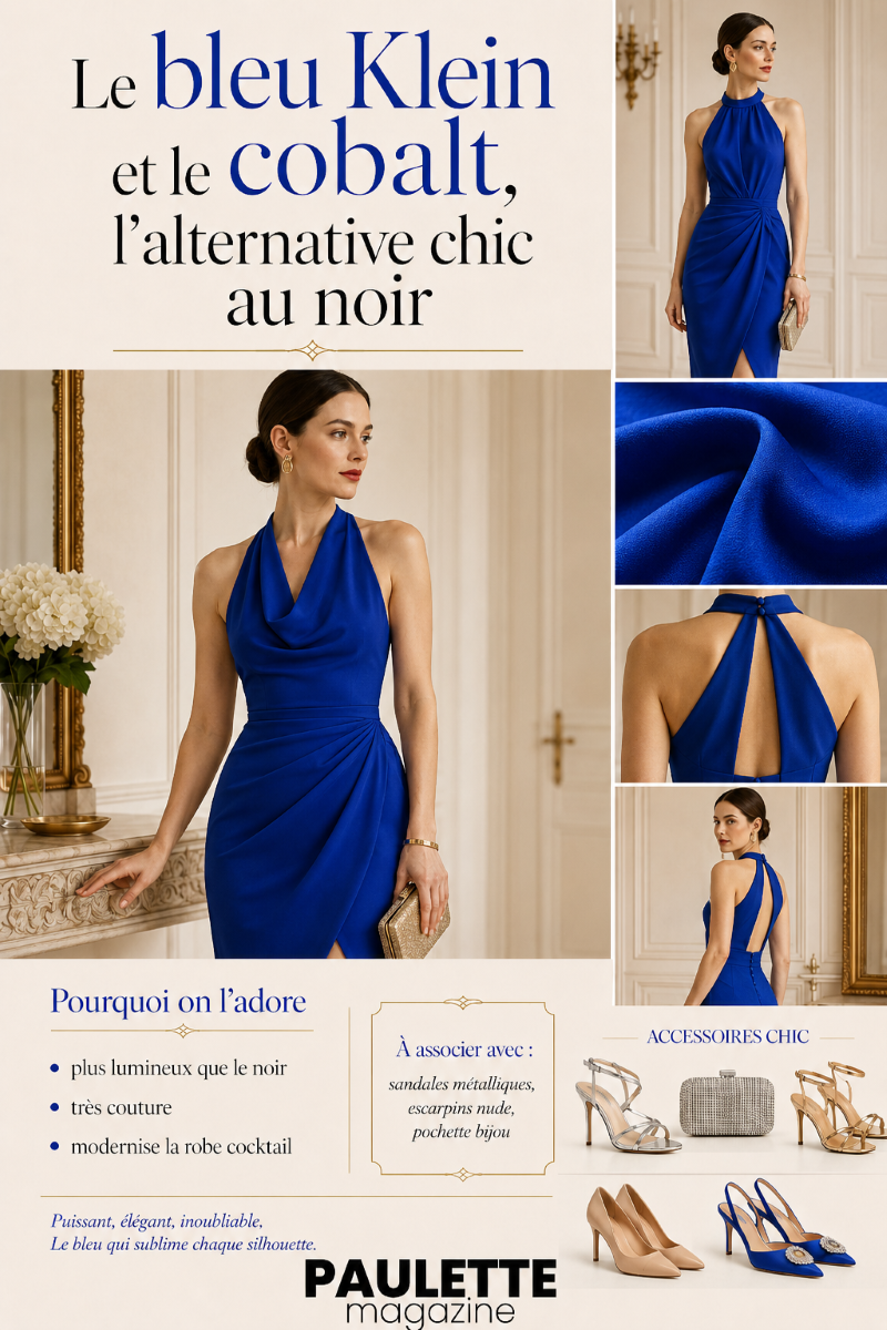 Le bleu Klein et le cobalt, l’alternative chic au noir